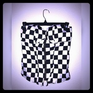 Strapless racer corset